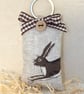 LEAPING HARE KEY RING