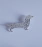 Sterling silver Dachshund brooch