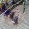 27cts Russian Charoite Sterling Silver Earrings