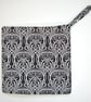 Black Pot Holder Potholder Kitchen Grab Mat Pad Art Nouveau Floral Ianthe