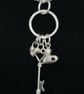 Silver charm pendant, Silver heart necklace, Silver key - Image 8
