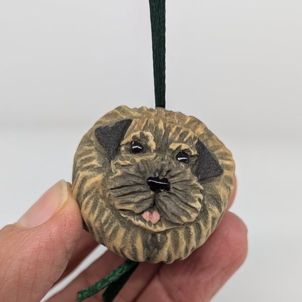 Border Terrier - Little Creatures Range - on ribbon