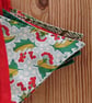 Handmade Christmas mini bunting in a red green colourway. - Image 5