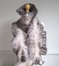 Ruffled felted scarf - neutrals - Image 3