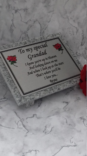 Personalised Memorial Plaque Grave Marker Grave Stone Rememmbrance plaque