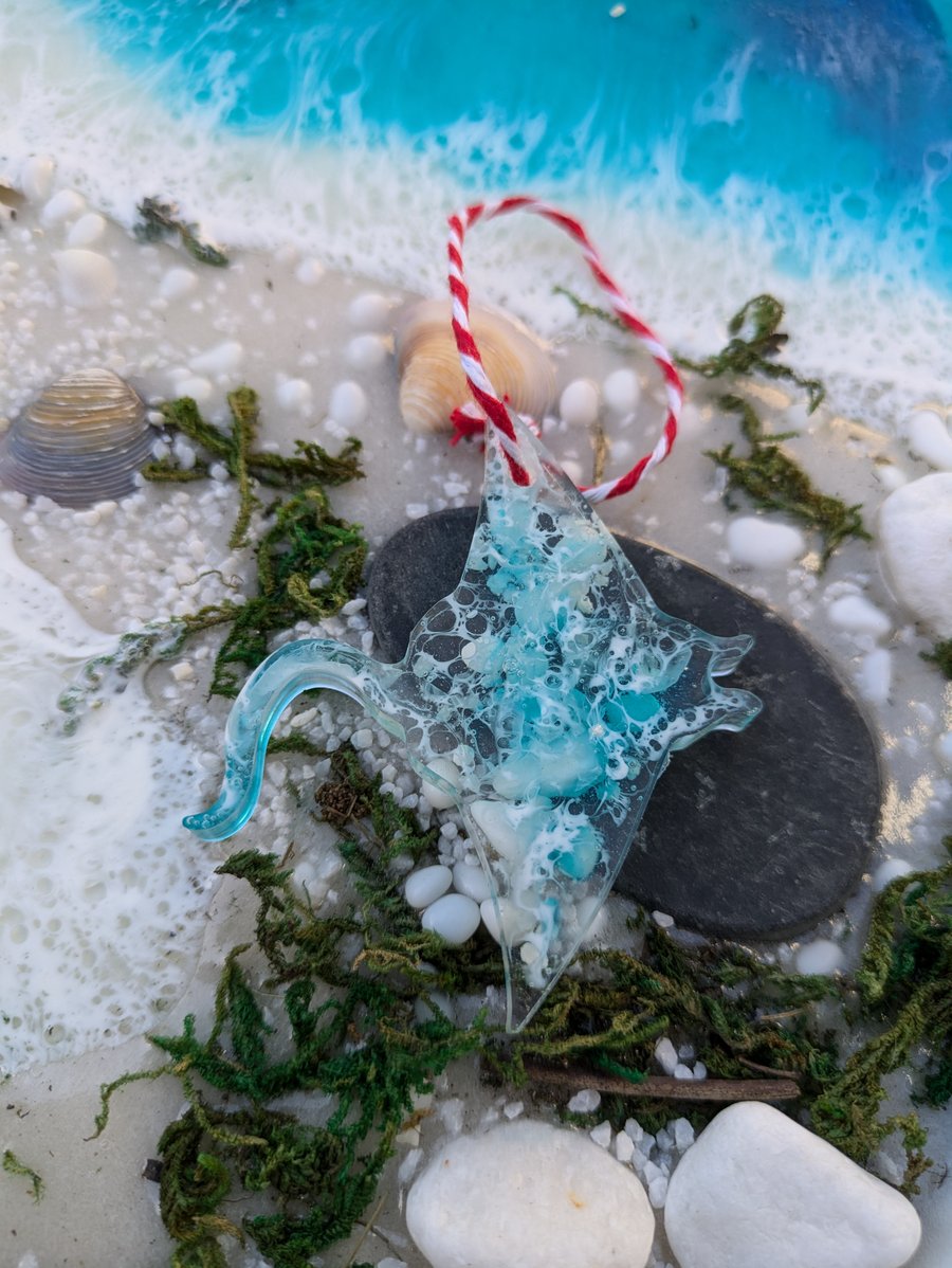 Textured Resin Stingray Decoration 