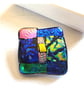 Dichroic L008 Luxury Fused Glass Patchwork Brooch Handmade  - Image 4