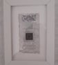 Patterned Grey Silver White Paper Handstitched Geometric Small Art Pictures - Image 9
