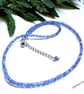 A Grade 40ct Genuine Tanzanite Sterling Silver Necklace  - Image 1