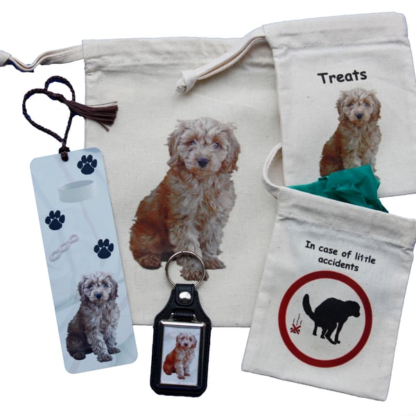 Red Cockapoo Dog Owners Gift Set with 5 differe... - Folksy