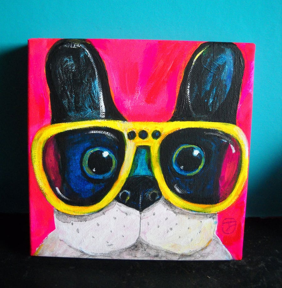  Cool Dog painting by Jo Brown with free shipping