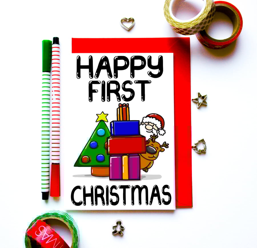 First Christmas Card Niece Nephew Son Daughter Grandchild Childs 1st Christmas 