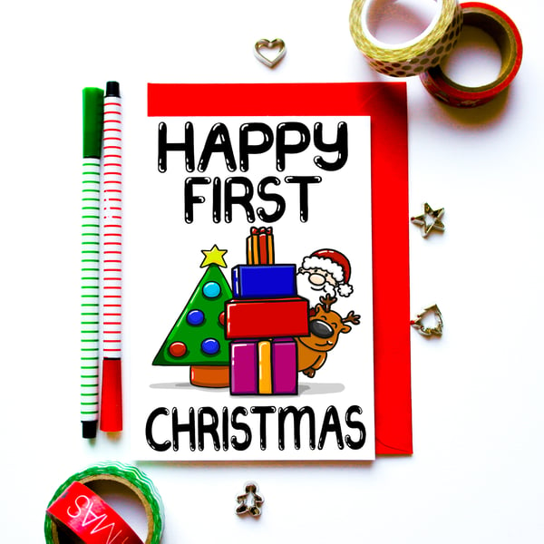 First Christmas Card Niece Nephew Son Daughter Grandchild Childs 1st Christmas 