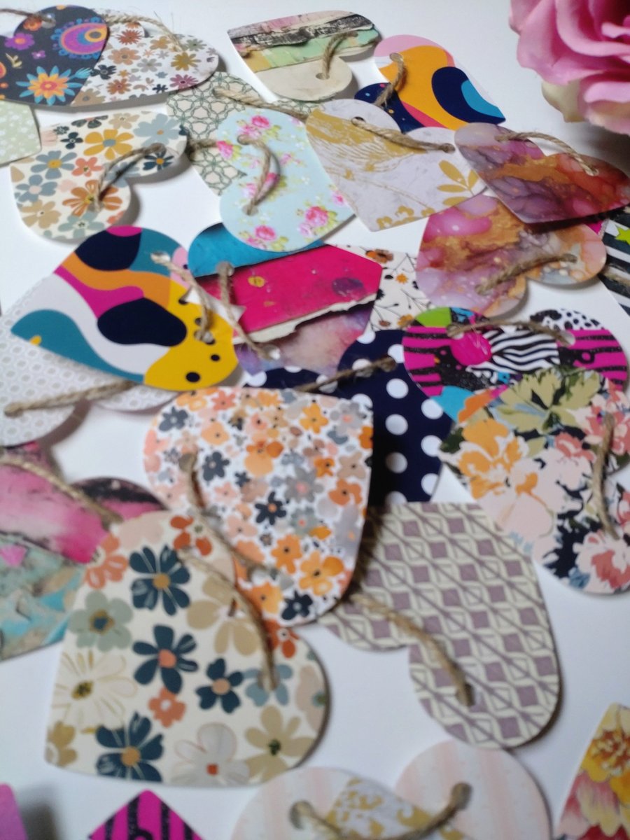 Paper Heart Garland, Mixed Colours, Eclectic Bohemian Interiors, Maximalism 