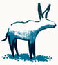 Donkey Portrait No.3 (dark blue & light blue) - Image 2