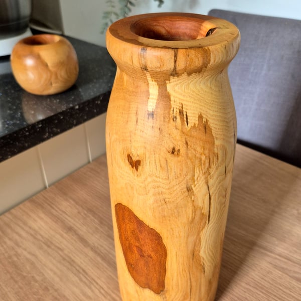 Beautiful unique tall ash vase 