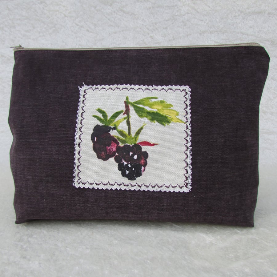 SALE - Blackberries toiletry bag