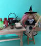 Rainbow And White Witch Doll Decoration, Witch Core, Halloween Decoration - Image 2
