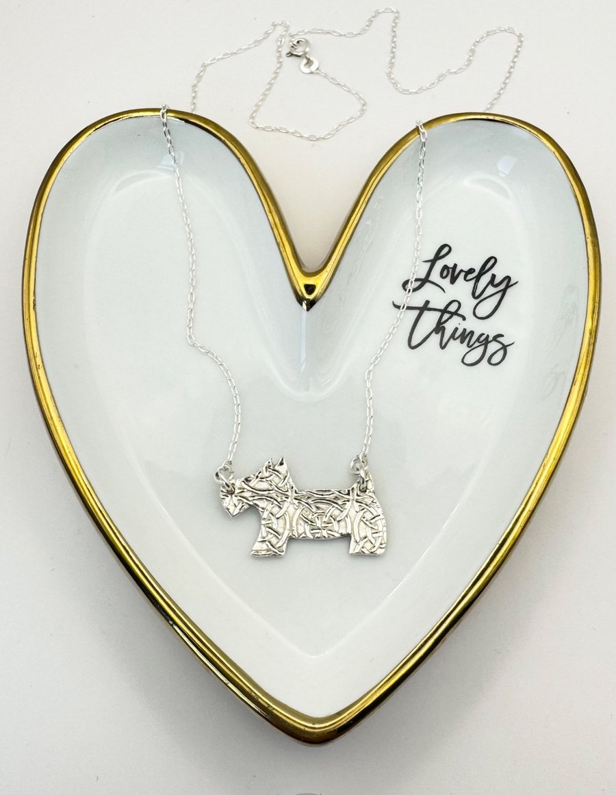 Fine Silver Scotty Dog Necklace
