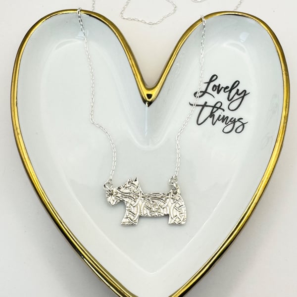 Fine Silver Scotty Dog Necklace