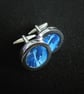 Blue Stallion cufflinks free shipping, gift wrapped, vibrant mage, Ref 1234 - Image 2