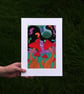 Mushroom Forest Original Art Print - Image 2