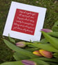 Tulip Poem Print, Minimalist botanical Floral Poetry Art, Gentle Nature Quote,
