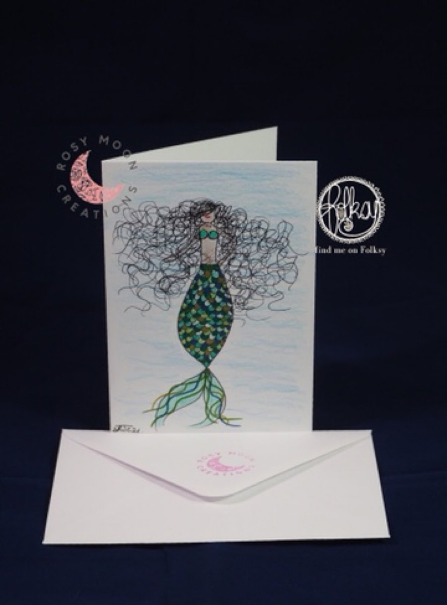 Blank Mermaid Card
