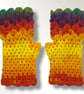 Crocheted Fingerless Dragon Scale Gloves - Image 2