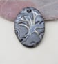 Large Dark Earth Brocade Ceramic Pendant - Image 1