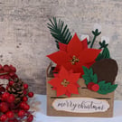 Pop Up Floral Christmas Crate card
