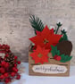 Pop Up Floral Christmas Crate card