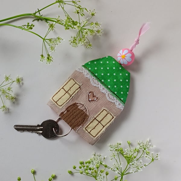 Keyring Pouch with a House Design