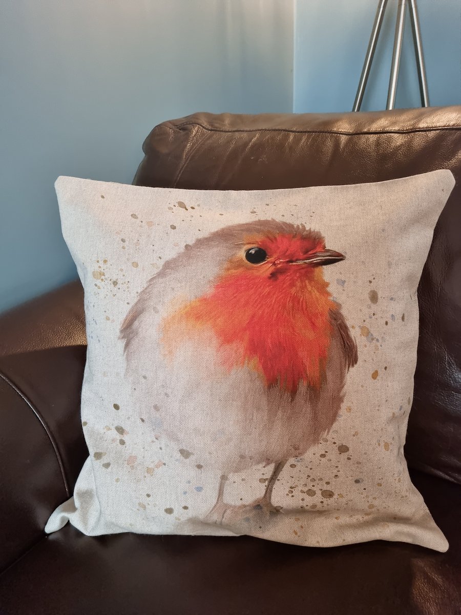 Robin cushion cover
