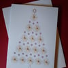  Christmas Tree. Hand Embroidered. Christmas Card