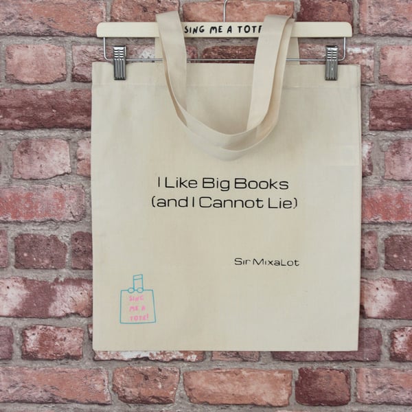 'I Like Big Books' Cotton Tote Bag