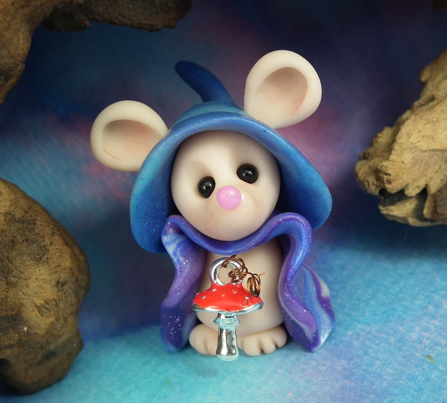Midnight Mouse 'Tok' Guardian of Time OOAK Sculpt by Ann Galvin Gnome Village