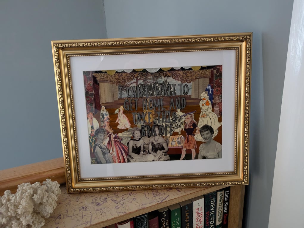 I Can't Wait To Get Home Original Demotivational Collage, Framed