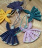 Angel beaded micro macrame tree decoration, gift tag, teacher gift, xmas card  - Image 8