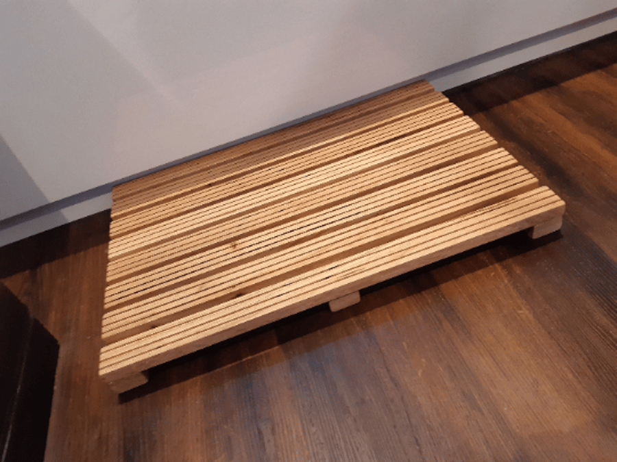 Oak bath mat, Duck board, Shower mat, Bathroom mat, Bath mat non-slip