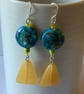 Blue & Yellow Summer Earrings - Image 3