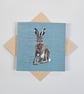 Hare card, blank card, printed card for hare and animal lovers