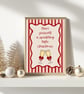 Fun Christmas Drinks Quote Print, Christmas Kitchen Decor - Image 2