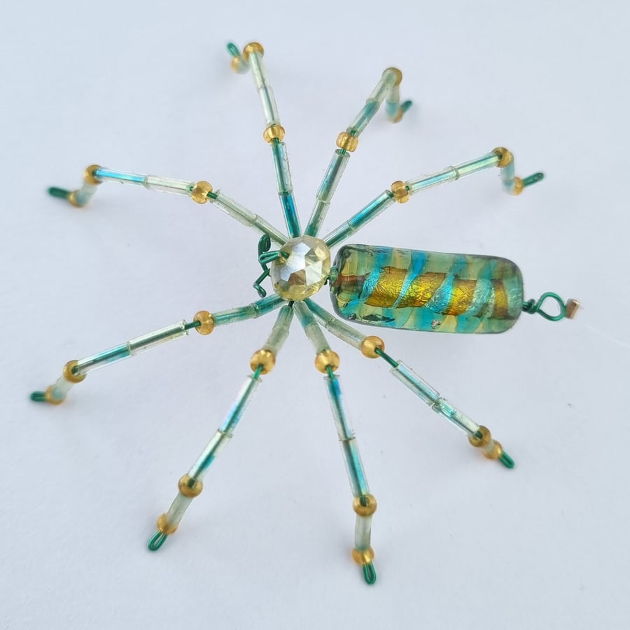 Christmas Hanging Glass Beaded Spider Decor
