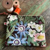 Vintage Belinda linen zip pouch with Laura Ashley lining