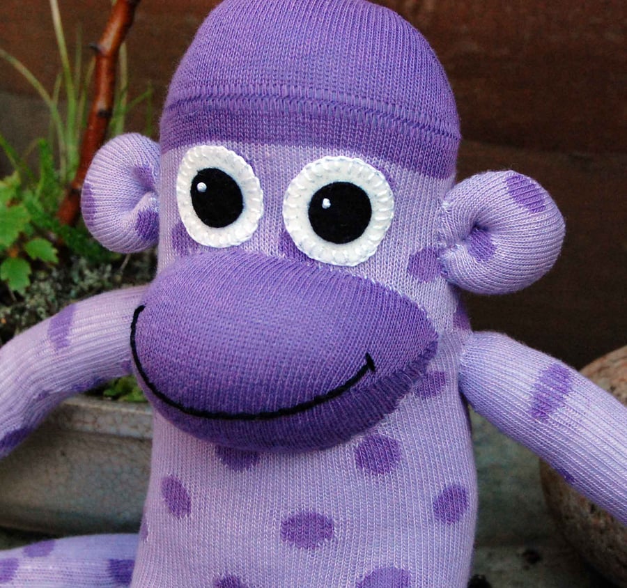 Sock Monkey - Lavender
