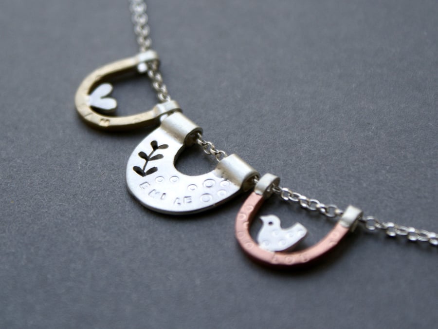 Personalised little nests necklace 