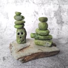 Stone Moss Gatherer, Norman The Cairn Builder, Tiny Rock Creatures