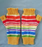Fingerless Gloves - Hand knitted - multicoloured - Image 4