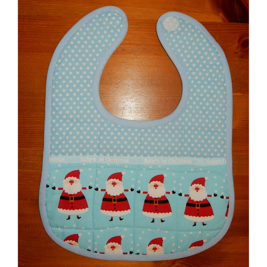 Bib baby's 1st Christmas - blue